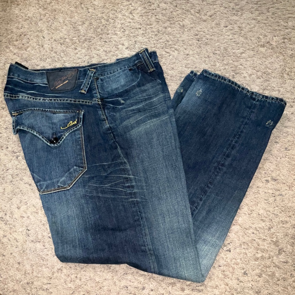 Vintage Ed Hardy Premium Button Fly Denim Jean Collector’s Edition